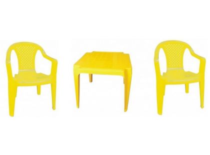 Ipae sada 2 židličky se stolečkem žlutá