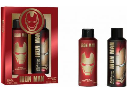 Iron Man tělový sprej 200ml, sprchový gel 250 ml - Poškozený obal 