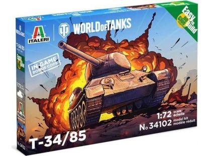 Italeri Easy to Build World of Tanks 34102 T 34 85 1:72