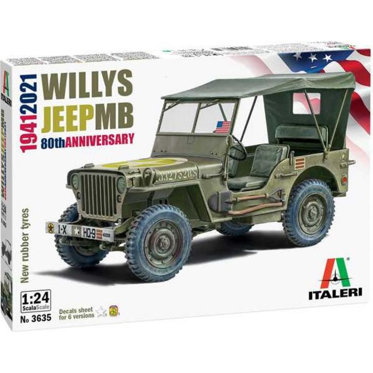 Italeri Model Kit auto 3635 Willys Jeep MB (1:24)
