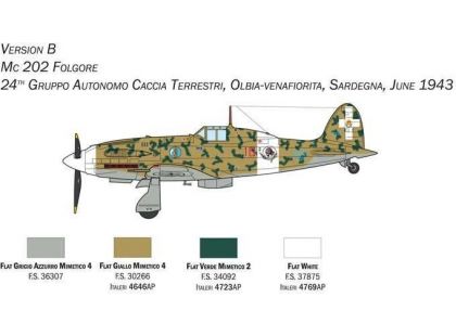 Italeri Model Kit letadlo 1439 MC 202 Folgore 1 : 72
