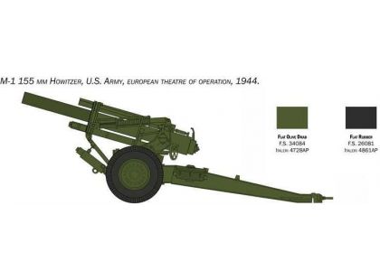Italeri Model Kit military 6581 M1 155mm Howitzer 1 : 35