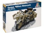 Italeri Model Kit military 7403 German Military Motorcycle with Sidecar 1:9