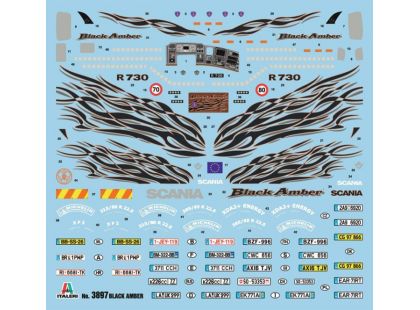 Italeri Model Kit truck 3897 - Italeri Scania R730 Black Amber (1:24)