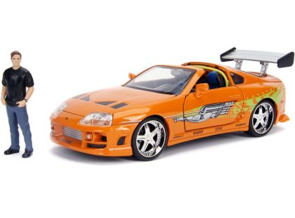 Jada Rychle a zběsile auto 1995 Toyota Supra 1:24 + figurka Brian OConner