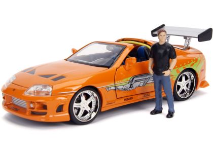 Jada Rychle a zběsile auto 1995 Toyota Supra 1:24 + figurka Brian OConner
