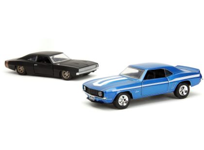 Jada Rychle a zběsile Twin Pack Chevrolet Camaro 1969 a Dodge Charge Wide Body 1968, 1:32 Wave