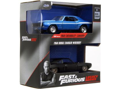 Jada Rychle a zběsile Twin Pack Chevrolet Camaro 1969 a Dodge Charge Wide Body 1968, 1:32 Wave