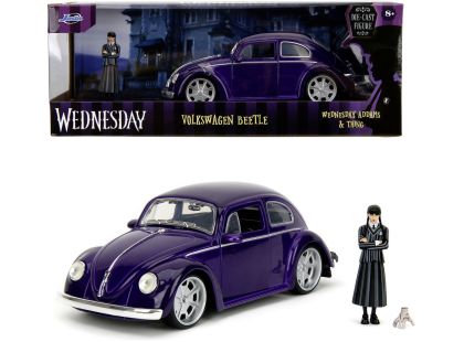 Jada Wednesday auto 1972 VW Beetle 1:24 a figurka Wednesday