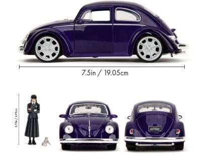 Jada Wednesday auto 1972 VW Beetle 1:24 a figurka Wednesday