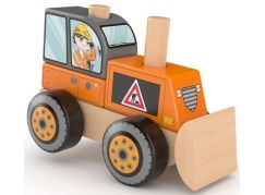 J'ADORE Stavební auto dřevěná skládačka