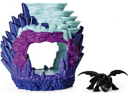 Jak vycvičit draka Svítící dračí Jeskyně s figurkou Toothless