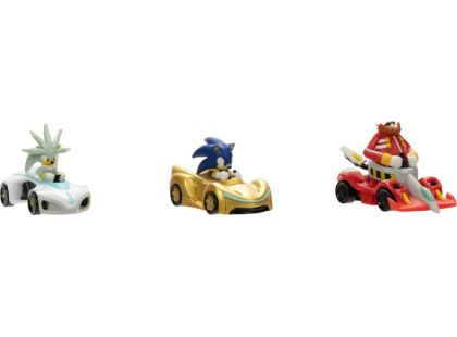 Jakks Kovový model autíčka s figurkou Sonic 1 : 64