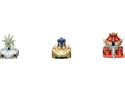 Jakks Kovový model autíčka s figurkou Sonic 1 : 64