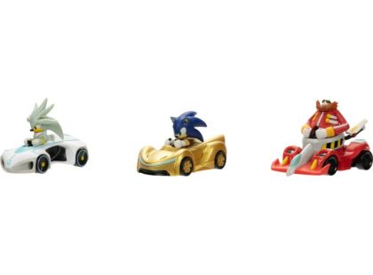 Jakks Kovový model autíčka s figurkou Sonic 1 : 64