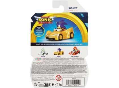 Jakks Kovový model autíčka s figurkou Sonic 1 : 64