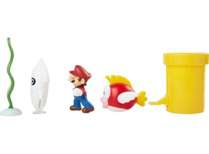 Jakks Sada 5 figurek Super Mario Diorama 6 cm