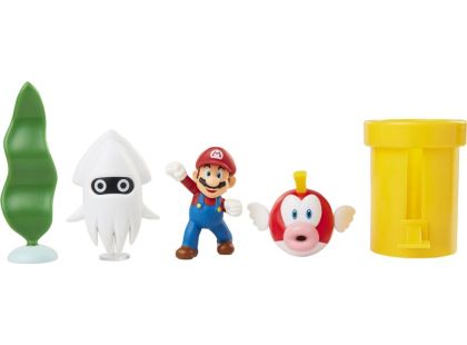 Jakks Sada 5 figurek Super Mario Diorama 6 cm