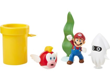 Jakks Sada 5 figurek Super Mario Diorama 6 cm