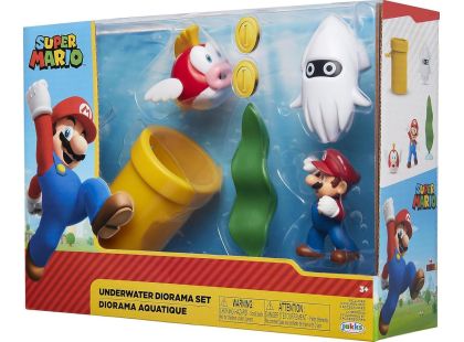 Jakks Sada 5 figurek Super Mario Diorama 6 cm