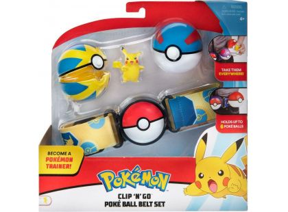 Jazwares Pokémon Clip and Go Poké Ball s páskem Pikachu