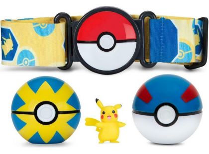 Jazwares Pokémon Clip and Go Poké Ball s páskem Pikachu