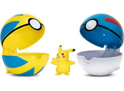 Jazwares Pokémon Clip and Go Poké Ball s páskem Pikachu