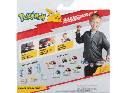 Jazwares Pokémon Clip and Go Poké Ball s páskem Squirtle