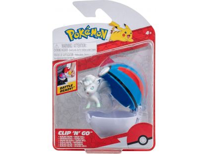 Jazwares Pokémon Clip N Go Poké Ball Alolan vulpix