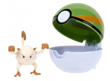 Jazwares Pokémon Clip N Go Poké Ball Mankey + Nest Ball