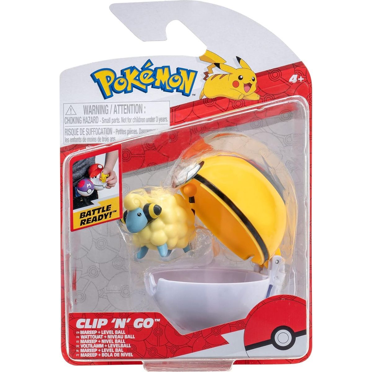 Jazwares Pokémon Clip N Go Poké Ball Pikachu A Premier Ball White | Maxíkovy Hračky