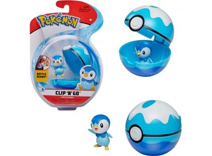 Jazwares Pokémon Clip N Go Poké Ball Piplup Dive Ball