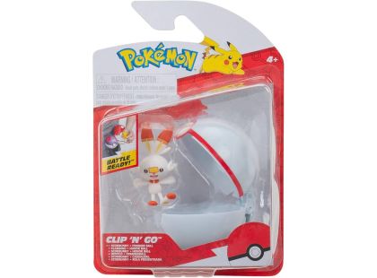 Jazwares Pokémon Clip N Go Poké Ball Scorbunny a Premier Ball