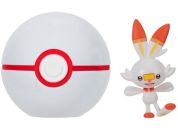 Jazwares Pokémon Clip N Go Poké Ball Scorbunny a Premier Ball