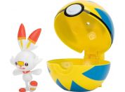 Jazwares Pokémon Clip N Go Poké Ball Scorbunny a Quick Ball
