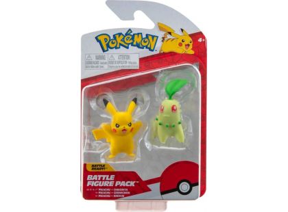 Jazwares Pokémon figurky č.7 Pikachu a Chikorita