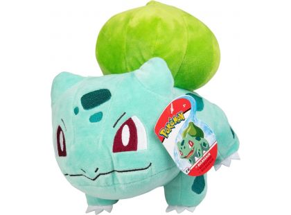 Jazwares Pokémon plyšový 20 cm IV Bulbasaur otevřené oči