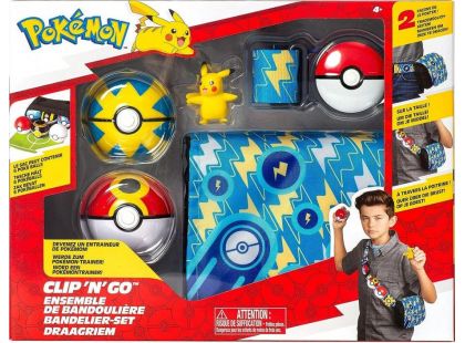 Jazwares Pokemon sada Clip and Go Bandolier W2 Repeat Ball & Pikachu