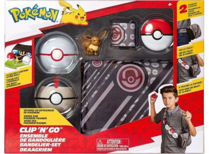 Jazwares Pokemon sada Clip and Go Bandolier W2 Timer Ball & Eevee