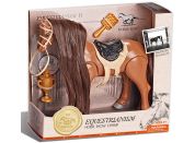 Jezdecký kůň hnědý s příslušenstvím se zvukem - Hipický šampion