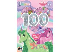 Jiri Models 100 metalických samolepek s omalovánkovými listy Jednorožci