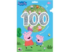 JIRI MODELS 100 metalických samolepek s omalovánkovými listy Prasátko Peppa