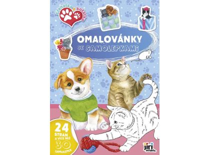 JIRI MODELS a.s. Omalovánky A4 se samolepkami Štěňátka a koťátka
