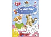 JIRI MODELS a.s. Omalovánky A4 se samolepkami Štěňátka a koťátka