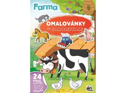 Jiří Models Omalovánky A4 se samolepkami Farma