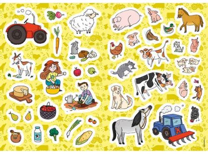 Jiří Models Omalovánky A4 se samolepkami Farma
