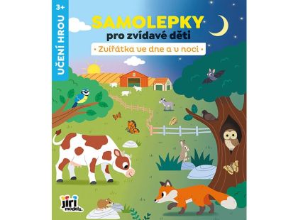 Jiří Models Samolepky pro zvídavé děti Zvířata ve dne a v noci