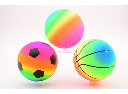John Toys Duhový míč 20 cm barevný