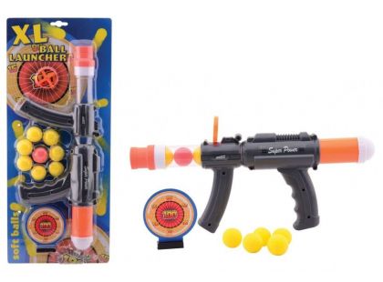 John toys Pistole na pěnové kuličky Černo-oranžová