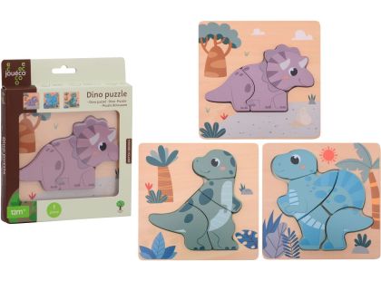 Jouéco® Dřevěné puzzle Dino